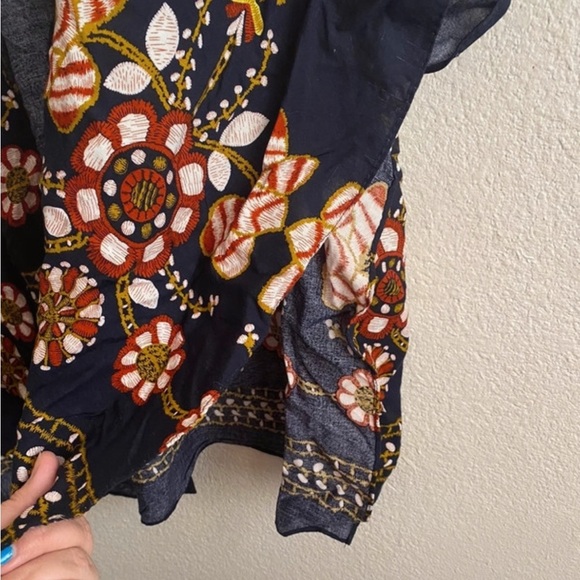 💥Besties Navy Kimono Floral Print Cardigan OS - Picture 8 of 10